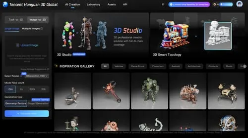 腾讯推出AI驱动的3D资产生成工具，助力创作者高效完成三维内容设计与制作，提升数字创作效率