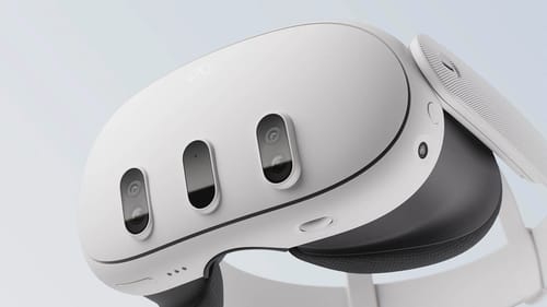 Meta旗下虚拟现实游戏工作室与VR设备示意图